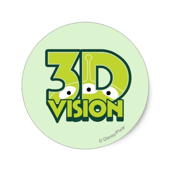 3D Vision Classic Round Sticker