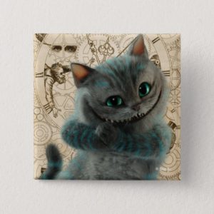 Alice Thru the Looking Glass | Cheshire Cat Grin Button