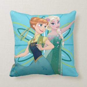 Anna and Elsa | Celebrate Sisterhood Throw Pillow