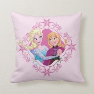 Anna and Elsa | Family Forever Throw Pillow