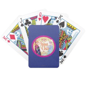 Anna and Elsa | Floral Frame Bicycle Playing Cards