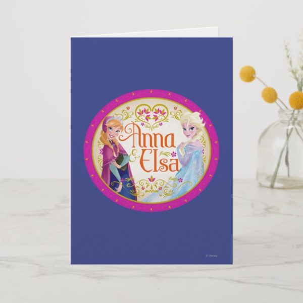 Anna and Elsa | Floral Frame Card