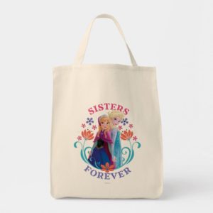 Anna and Elsa | Sisters with Flowers Tote Bag