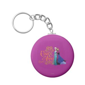 Anna and Elsa | Standing Back to Back Keychain