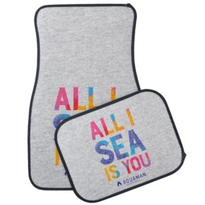 Aquaman | "All I Sea Is You" Colorful Paisley Car Floor Mat