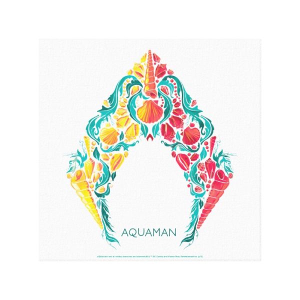 Aquaman | Aquaman & Mera Themed Seashell Logo Canvas Print
