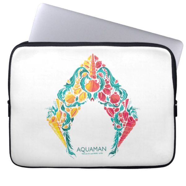 Aquaman | Aquaman & Mera Themed Seashell Logo Computer Sleeve