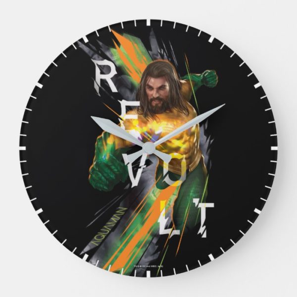 Aquaman | Aquaman "Revolt" Refracted Graphic Large Clock