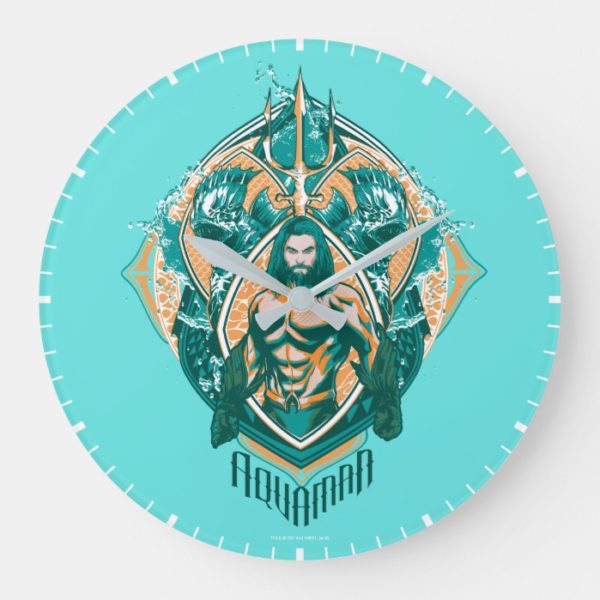 Aquaman | Aquaman & Trenchers Graphic Large Clock