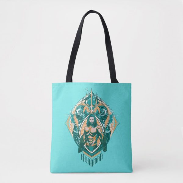 Aquaman | Aquaman & Trenchers Graphic Tote Bag