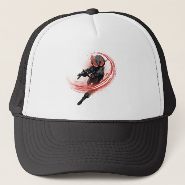 Aquaman | Black Manta Red Swipe Graphic Trucker Hat