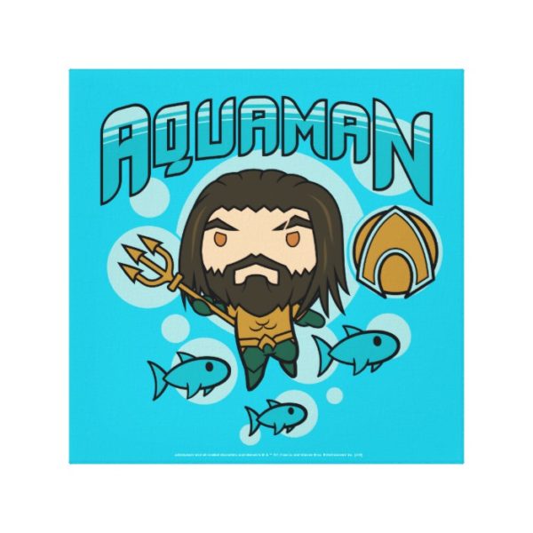 Aquaman | Chibi Aquaman Undersea Graphic Canvas Print