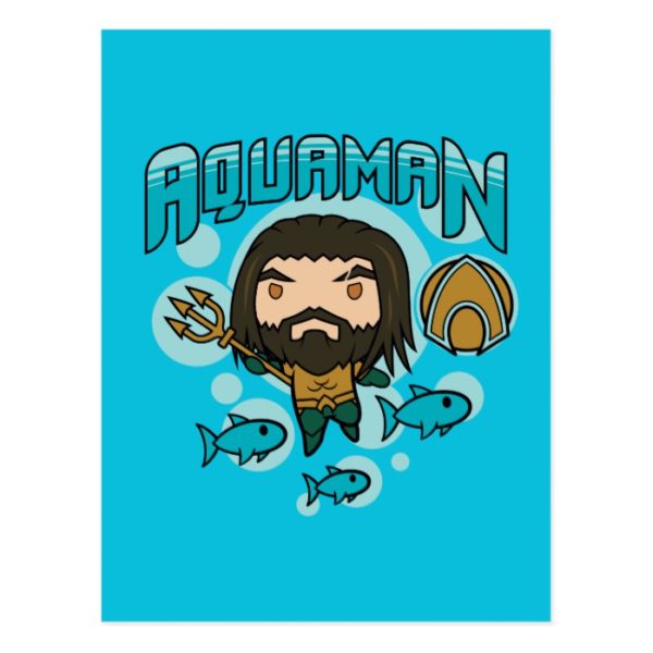 Aquaman | Chibi Aquaman Undersea Graphic Postcard
