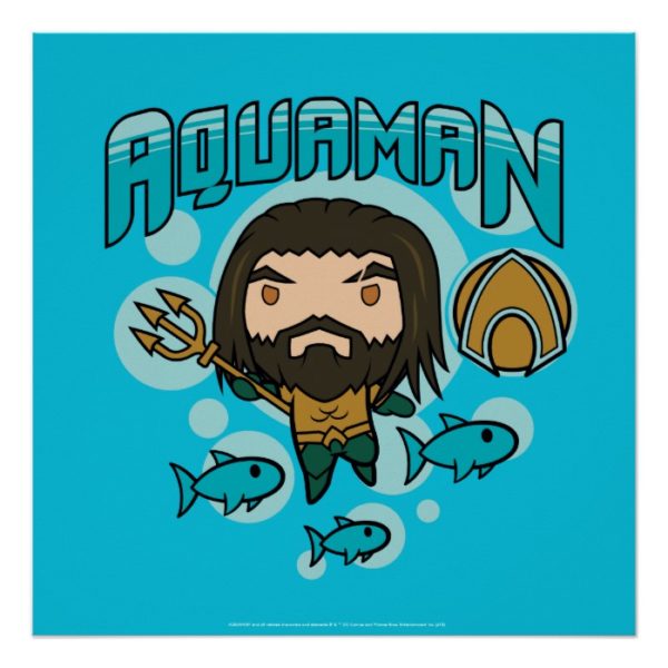 Aquaman | Chibi Aquaman Undersea Graphic Poster