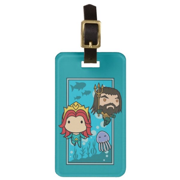 Aquaman | Chibi Mera & Aquaman Undersea Graphic Bag Tag