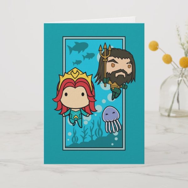Aquaman | Chibi Mera & Aquaman Undersea Graphic Card
