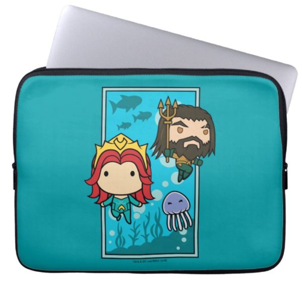 Aquaman | Chibi Mera & Aquaman Undersea Graphic Computer Sleeve