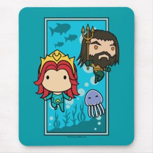 Aquaman | Chibi Mera & Aquaman Undersea Graphic Mouse Pad