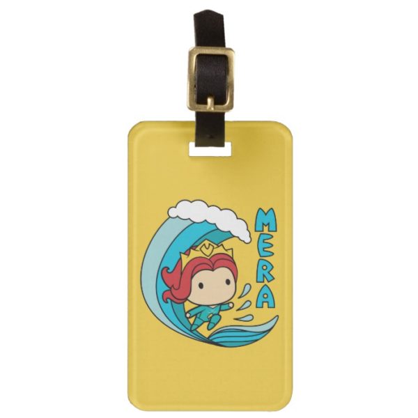 Aquaman | Chibi Mera Riding Wave Graphic Bag Tag