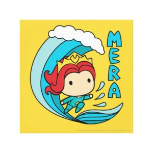 Aquaman | Chibi Mera Riding Wave Graphic Canvas Print