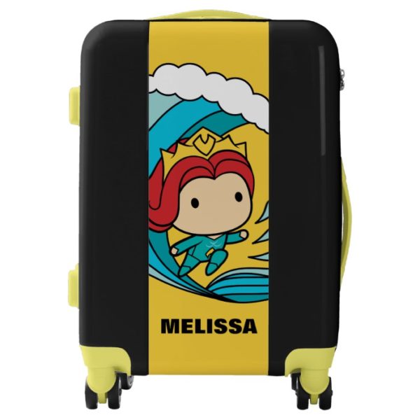 Aquaman | Chibi Mera Riding Wave Graphic Luggage