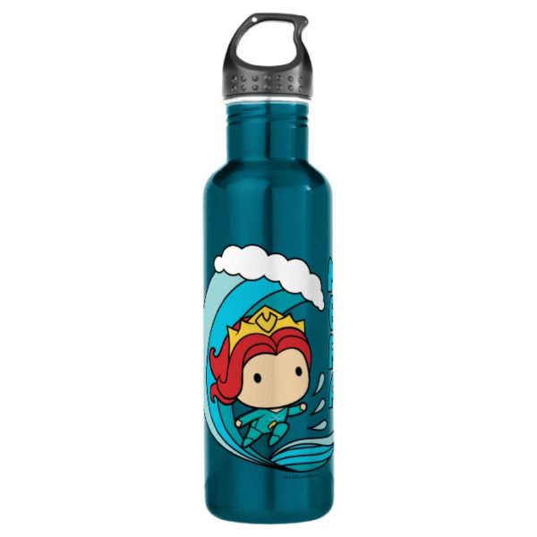 Aquaman | Chibi Mera Riding Wave Graphic Stainless Steel Water Bottle