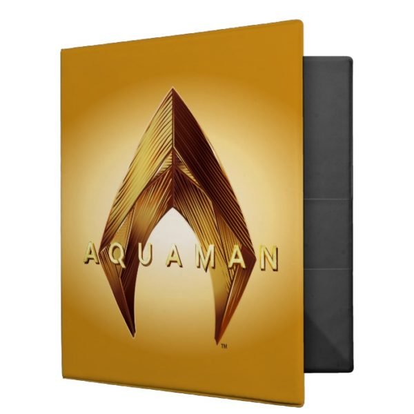 Aquaman | Golden Aquaman Logo 3 Ring Binder