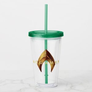 Aquaman | Golden Aquaman Logo Acrylic Tumbler