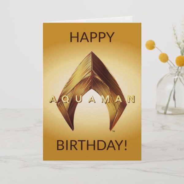 Aquaman | Golden Aquaman Logo Card