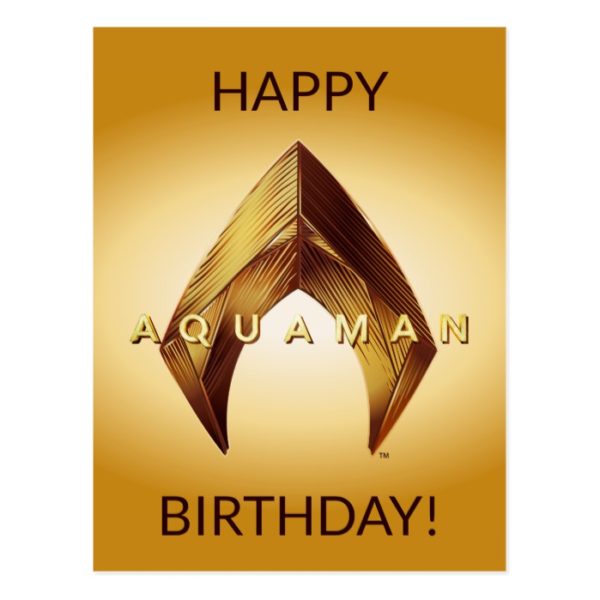 Aquaman | Golden Aquaman Logo Postcard