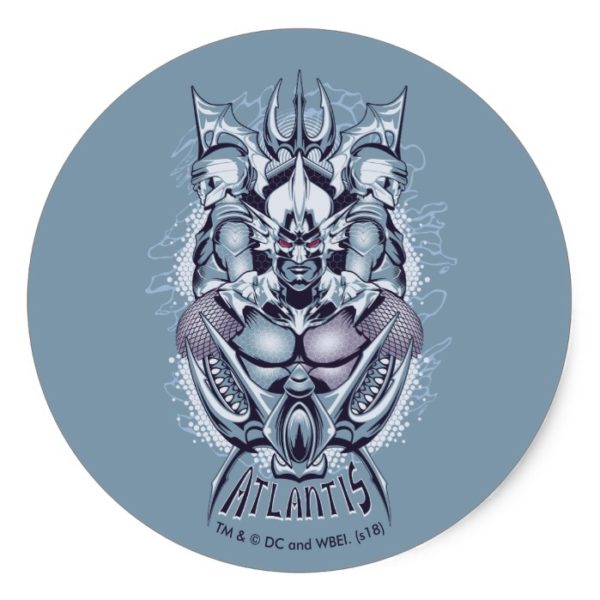 Aquaman | King Orm of Atlantis Graphic Classic Round Sticker