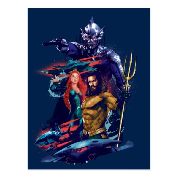 Aquaman | King Orm Versus Mera & Aquaman Postcard