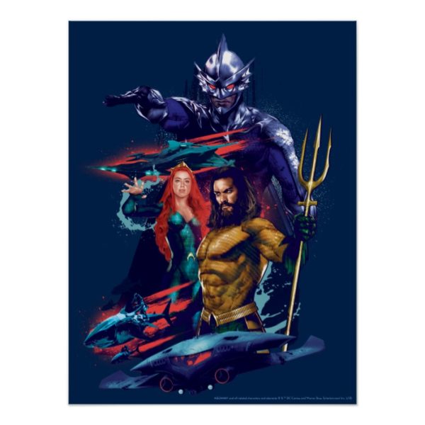 Aquaman | King Orm Versus Mera & Aquaman Poster