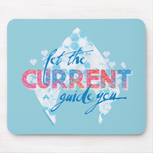 Aquaman | "Let The Current Guide You" Logo Graphic Mouse Pad