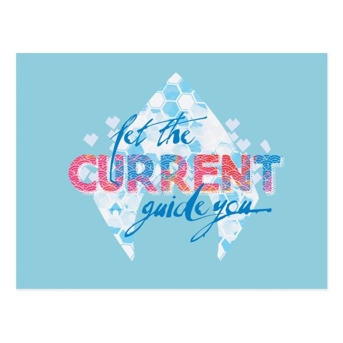 Aquaman | "Let The Current Guide You" Logo Graphic Postcard