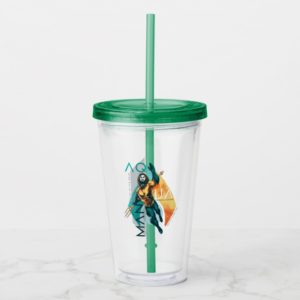 Aquaman | Modernist Aquaman Collage Acrylic Tumbler