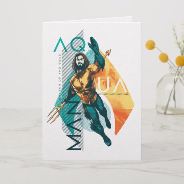 Aquaman | Modernist Aquaman Collage Card