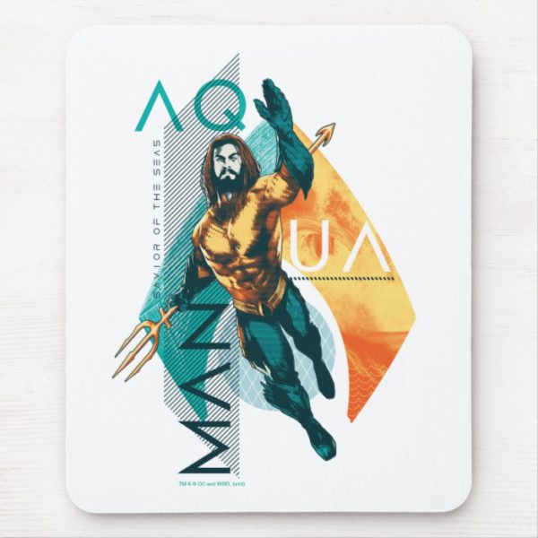 Aquaman | Modernist Aquaman Collage Mouse Pad