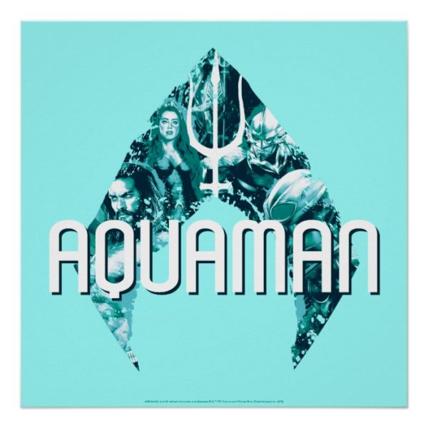 Aquaman | Orin, Mera, Orm & Black Manta In Symbol Poster