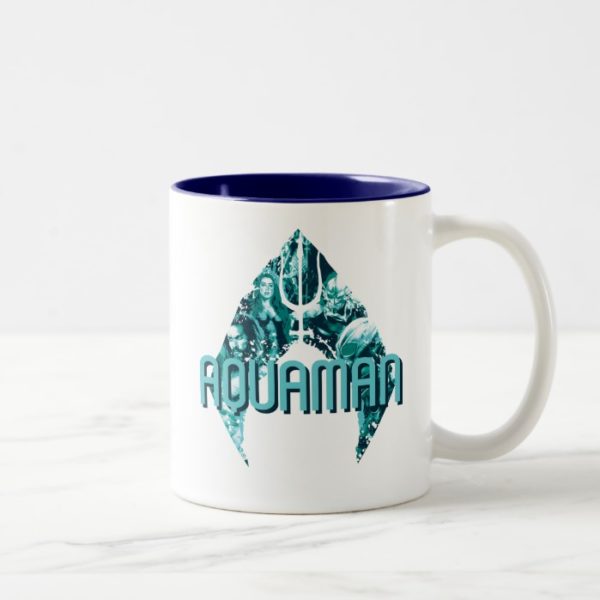 Aquaman | Orin, Mera, Orm & Black Manta In Symbol Two-Tone Coffee Mug