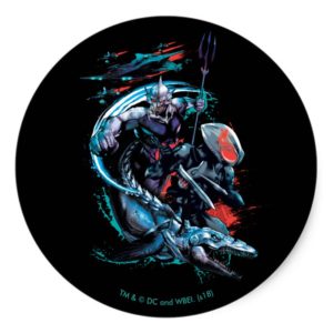 Aquaman | Orm, Black Manta, Tylosaur, & Ships Classic Round Sticker
