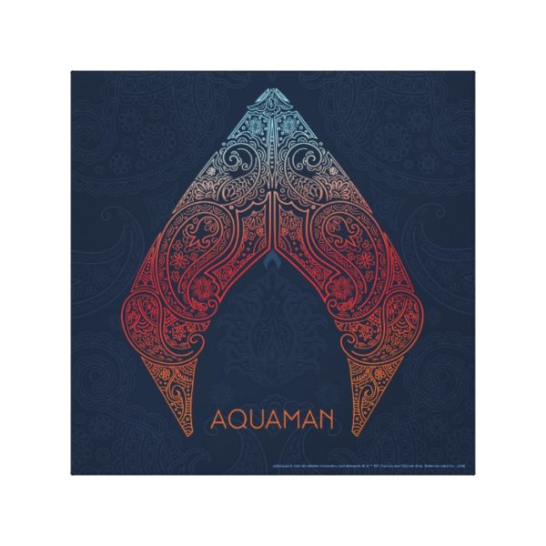 Aquaman | Paisley Aquaman Logo Canvas Print