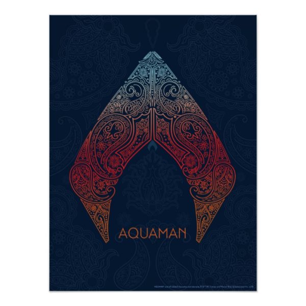 Aquaman | Paisley Aquaman Logo Poster