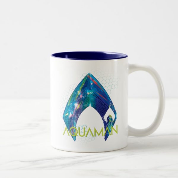 Aquaman | Refracted Aquaman Logo Two-Tone Coffee Mug