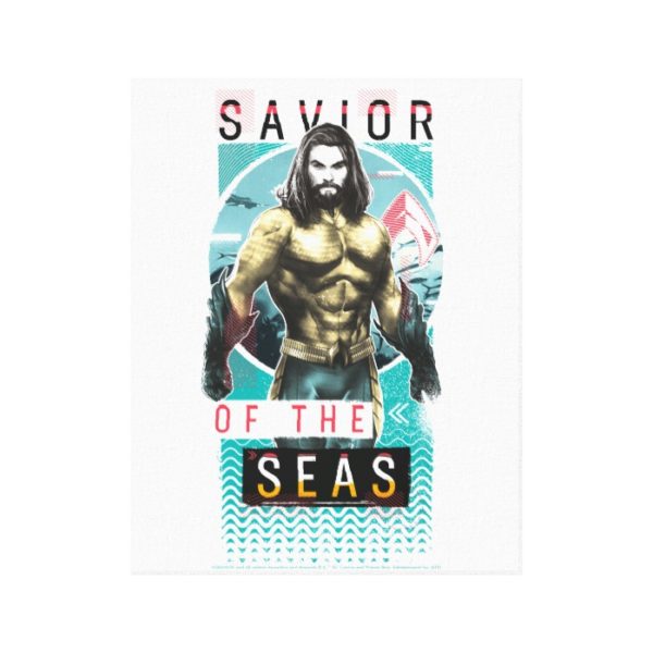 Aquaman | "Savior Of The Seas" Modernist Graphic Canvas Print