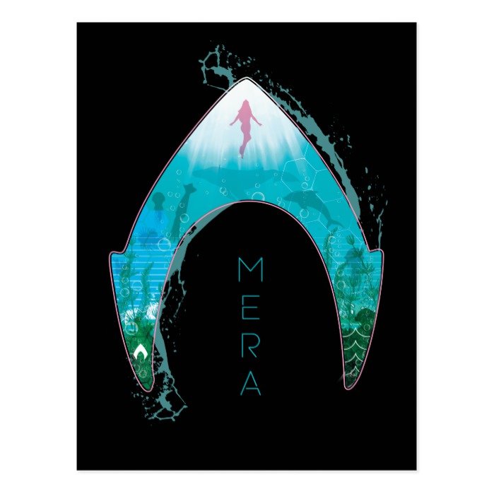Aquaman | See Through Mera Symbol Ocean Graphic Postcard