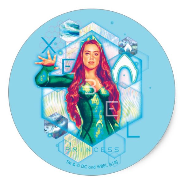 Aquaman | Xebel Princess Mera Hexagonal Graphic Classic Round Sticker