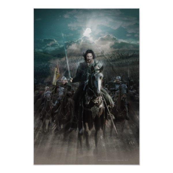 Aragorn Leading on Horse Poster