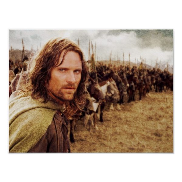 Aragorn Plus Line of Horses Poster