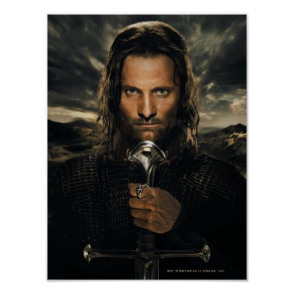 Aragorn Sword Down Poster